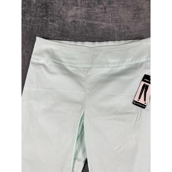 New Directions women’s size 12 mint green cropped pants NWT flaw - Picture 5 of 10